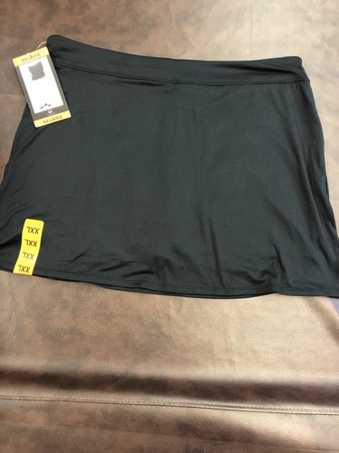 Solid Black Woman Skort 22/24 XXL 2X Black Skirt Shorts New Summer Sports Soft - 第 7/7 張圖片