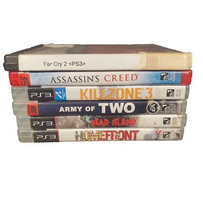 PS3 Homefront Far Cry Assassin's Creed Killzone 3 & 2 More Lot of 6 Tested