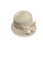 Cejon Accessories Bow Detail Cloche Hat (Dark Beige, One Size)