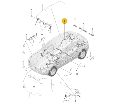 Genuine Porsche Macan OEM Wiring Harness (95B-612-901-00) | eBay
