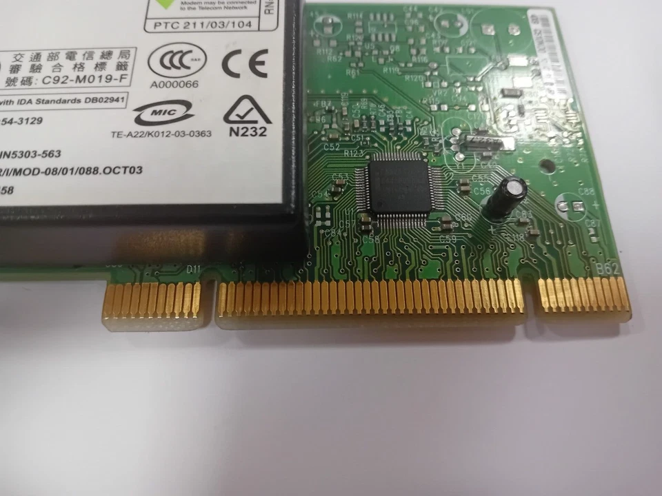 Intel 537EPG CN-0Y2677 56K V.92 - PCI Data Fax Modem Retro Part - Image 3 of 4