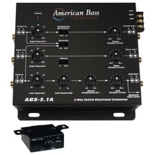 American Bass ABX-3.1A  Active 3-Way Crossover  Line Driver Bass Knob AB3X 