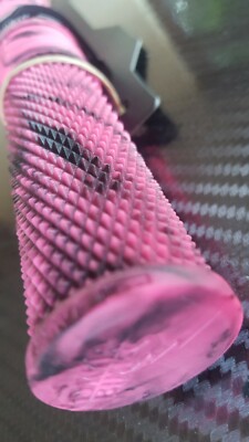 DMR Brendog Death Grip Bike Grips - Soft, Thin, Marble Pink N-Flange-350466