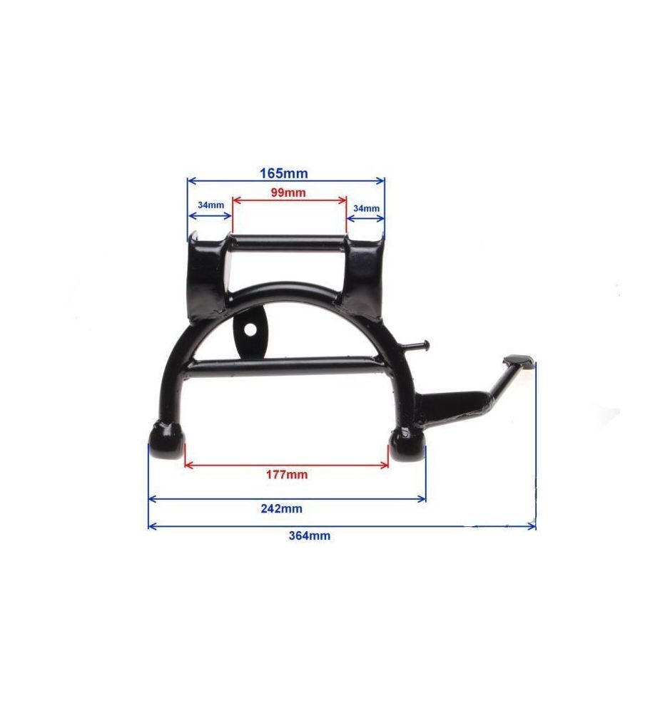 Support de béquille centrale renforcé pour scooter urbain finition époxy - 2
