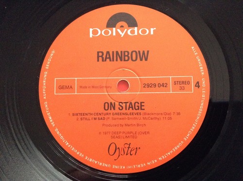 Rainbow - On Stage 2Lp 1977 Oyster/Polydor 2675 142 West Germany Press - Foto 11 di 11