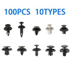 100Pcs Bumper Clips FENDER TRIM Car Auto Push Pin Rivet FASTENER PANEL Retainer