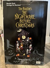 Rare Disney Tim Burton The Nightmare Before Christmas Mantle Clock Hard To Find