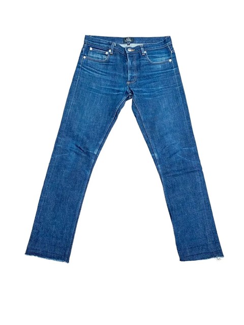 A.P.C Raw Denim Jeans Raw Hems Petit Standard Size 27 Slim Fit APC