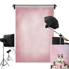 5x7ft/1.5x2.2m Pink Backdrops Abstract Sweet Girls Pink Seamless Portrait Bac...
