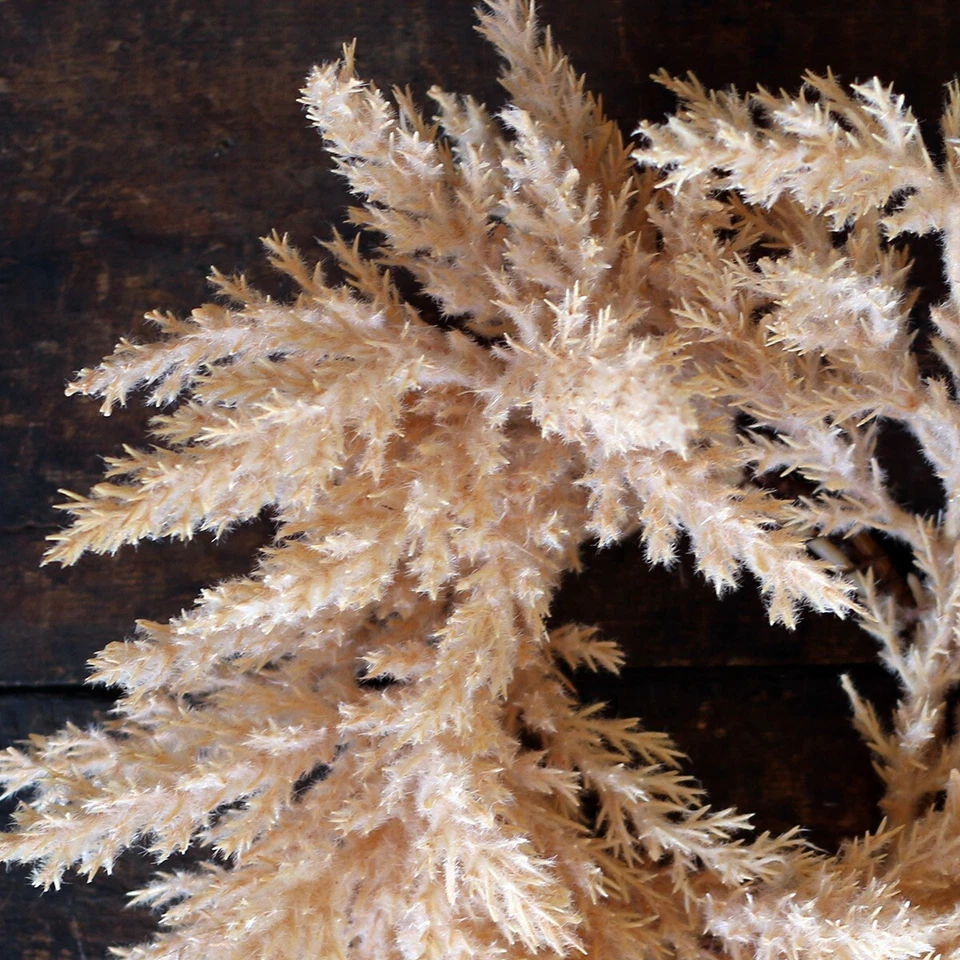 Anillo Vela Pilar Pampa Hierba Artificial Floral Beige Neutro Decoración 3.5 pulgadas Foto 2 de 4