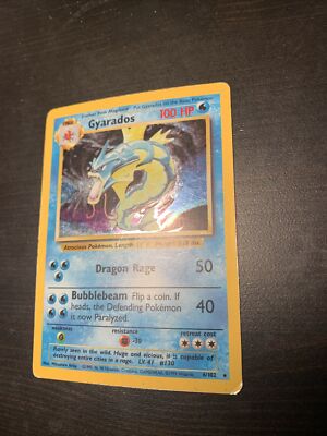 Gyarados 6/102 Pokemon Card Base Set Unlimited Rare Near Mint Holo
