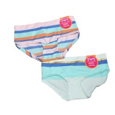 Maidenform Girl Seamfree 'Girl Short' Underwear-Striped-Multicolor-Size 6/6X-NWT
