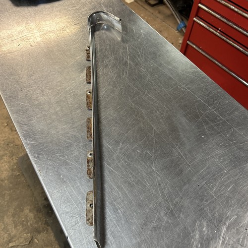 1969 Dodge Charger RH Quarter Window Lower Belt & Corner Trim Molding, Used #4