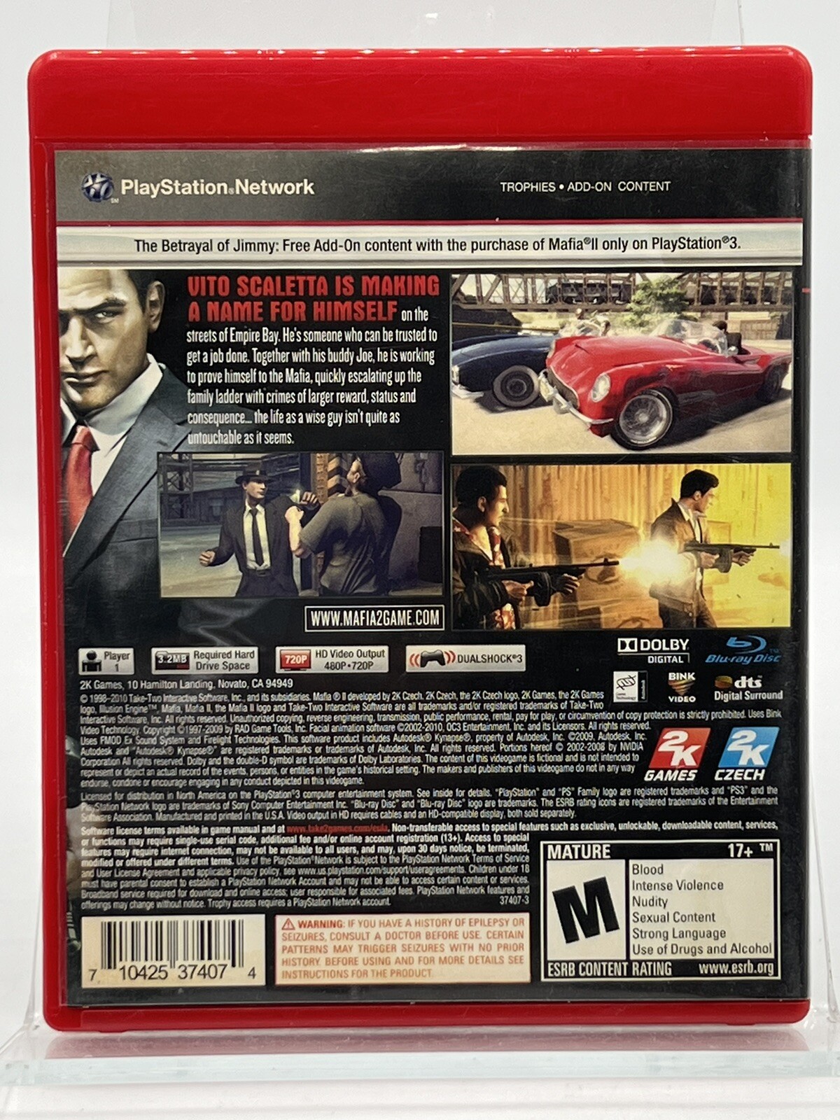 Mafia II 2 Sony PlayStation 3 PS3 Game Working + Tested Complete with Map  Poster