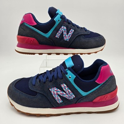 New Balance Encap Shoes Womens 7.5 Navy Suede Athletic Running Sneakers WL574LDM