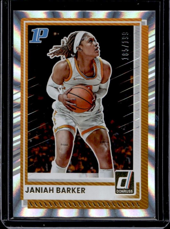 2025-26 Panini Donruss Janiah Barker Holo Laser Rookie RC #/199 Volunteers