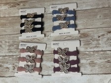 Adorable 3 Piece Butterfly Hair Ties for Ponytails   Choose Color