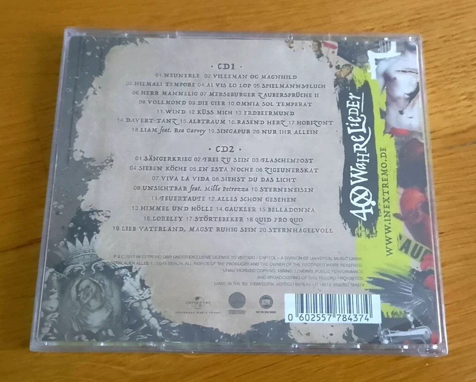 In Extremo - 40 Wahre Lieder ~The Best Of~ (2 CD Album) - Bild 2 von 2