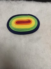 Vtg mix color wrap cord Hair Barrette