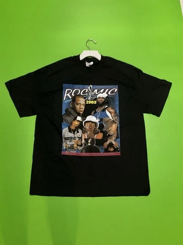 Roc The Mic Rap Tee Jay Z 50 Cent Snoop Dogg Bu 2000s vintage concert t-shirt, vintage, size XL, single stitch, B+ condition