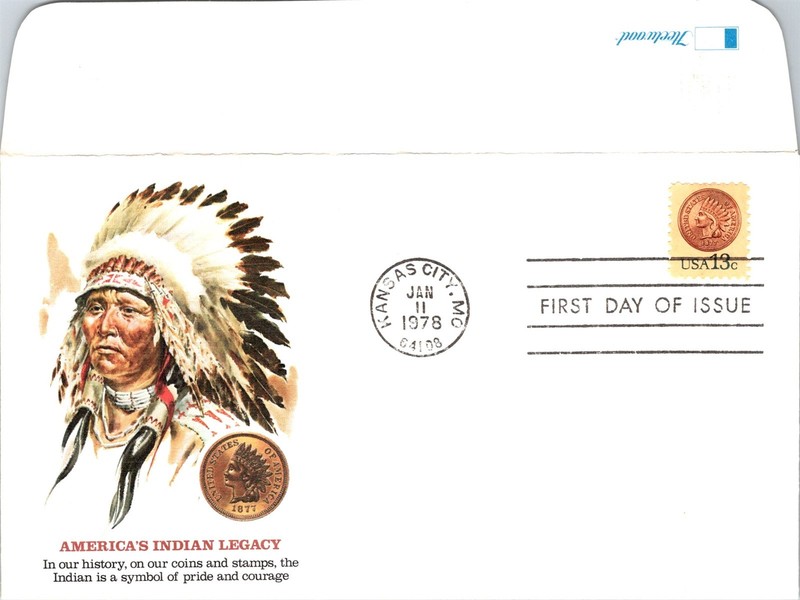 S09-5929, INDIAN HEAD PENNY, FLEETWOOD, FDC