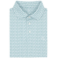    HOT TREND Rhoback Shamrock Polo Men's White St Patrick Shirt Stretch Fabric