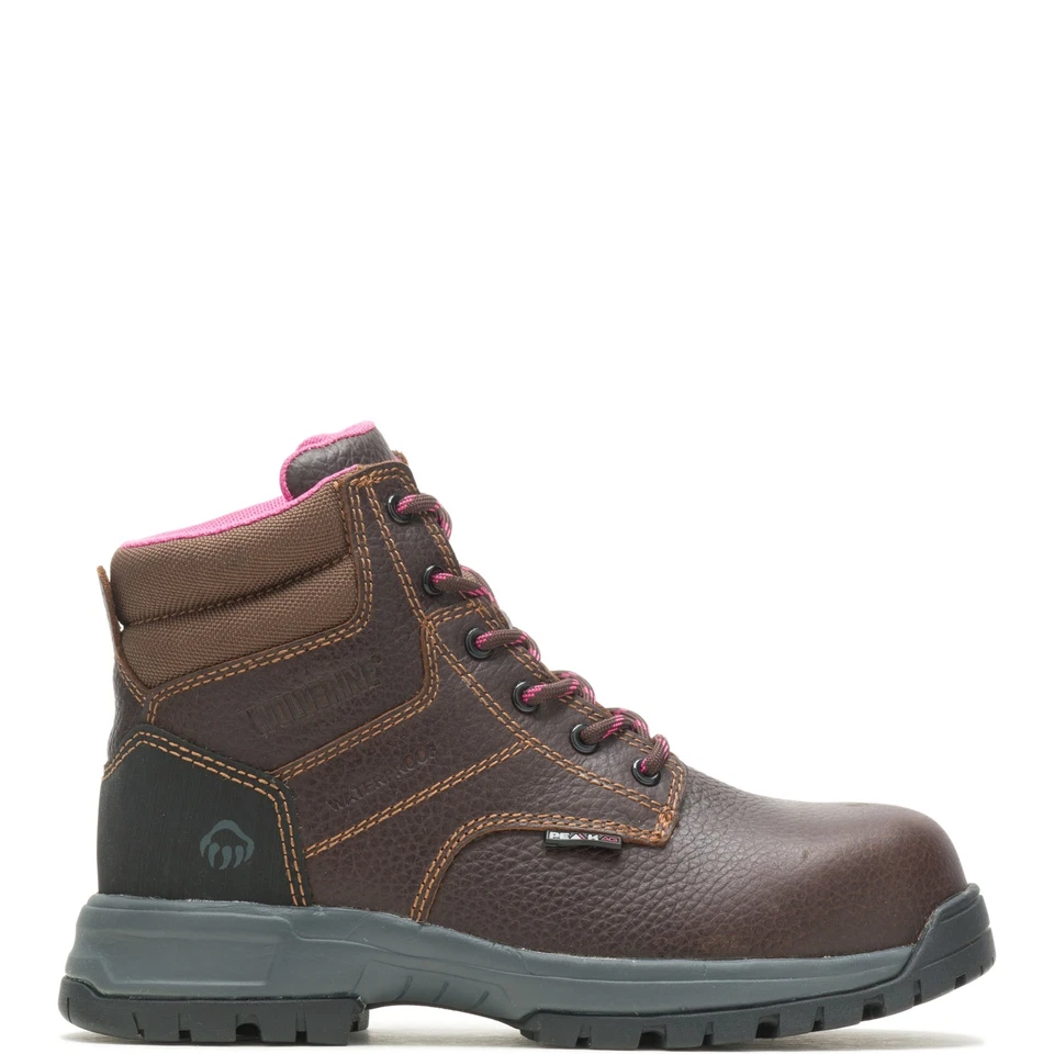 Wolverine Mujeres Piper Impermeable Compuesto Puntera 6" Botas de Trabajo Cuero