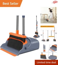 Versatile Floor Broom and Dustpan Set - Perfect for Indoor & Outdoor Cleaning