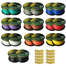 Harmony Car Primary 12 Gauge Power or Ground Wire 2000 Feet 20 Rolls Multi Color