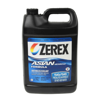 Zerex Blue Asian Vehicle Coolant 50/50 Pre-Mixed Antifreeze OEM