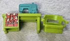 Vintage Fisher Price Little People Sewing Machine Table Chair Playset Replacemen