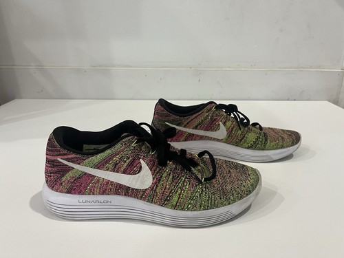Nike Lunarepic Flyknit Low 2 Mens Size 9 Shoes Trainers Unlimited Green Pink