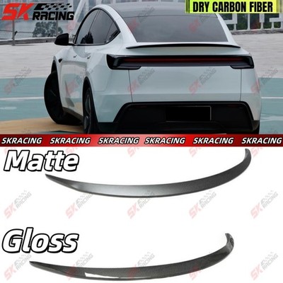 Glossy/Matte Dry Twill Carbon Fiber Rear Trunk Spoiler Wing Fits Tesla 3 2024up