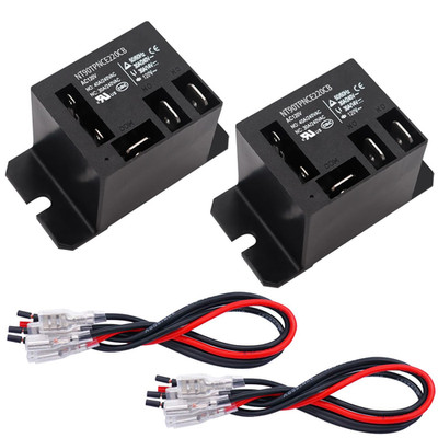 2PCS Power Relay AC120V Coil, 30A SPDT(1NO 1NC) 120 VAC with Flange Mou