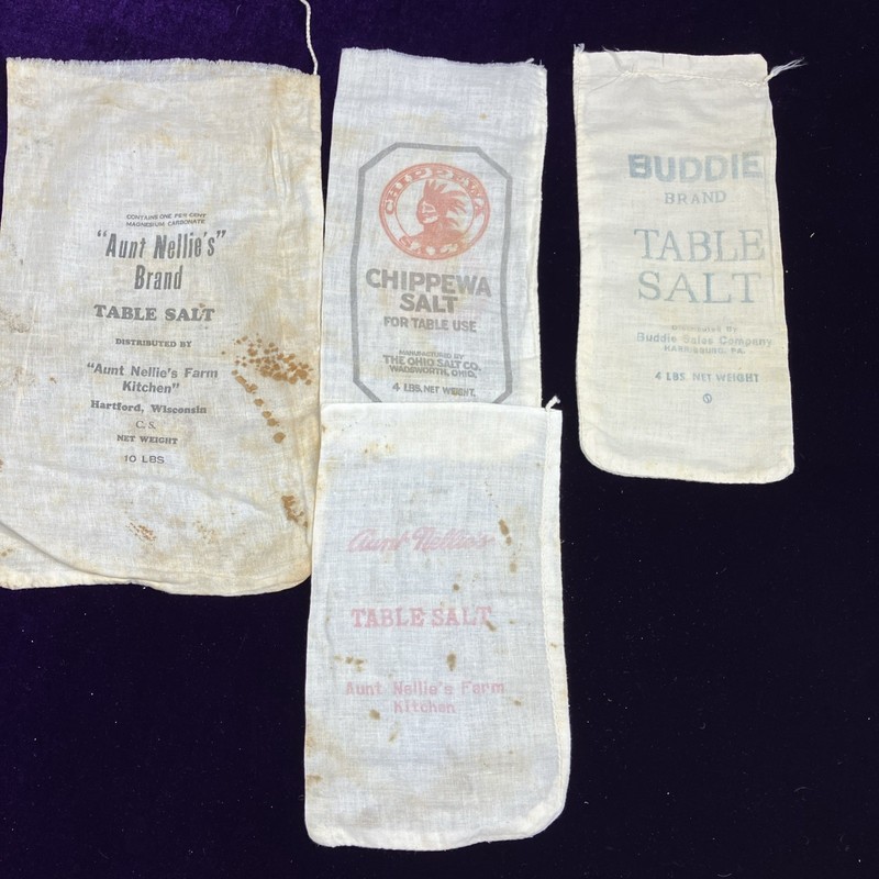 Vintage Antique Chippewa Aunt Nellie Salt Sugar Sack Bags Feed 1900 1920s