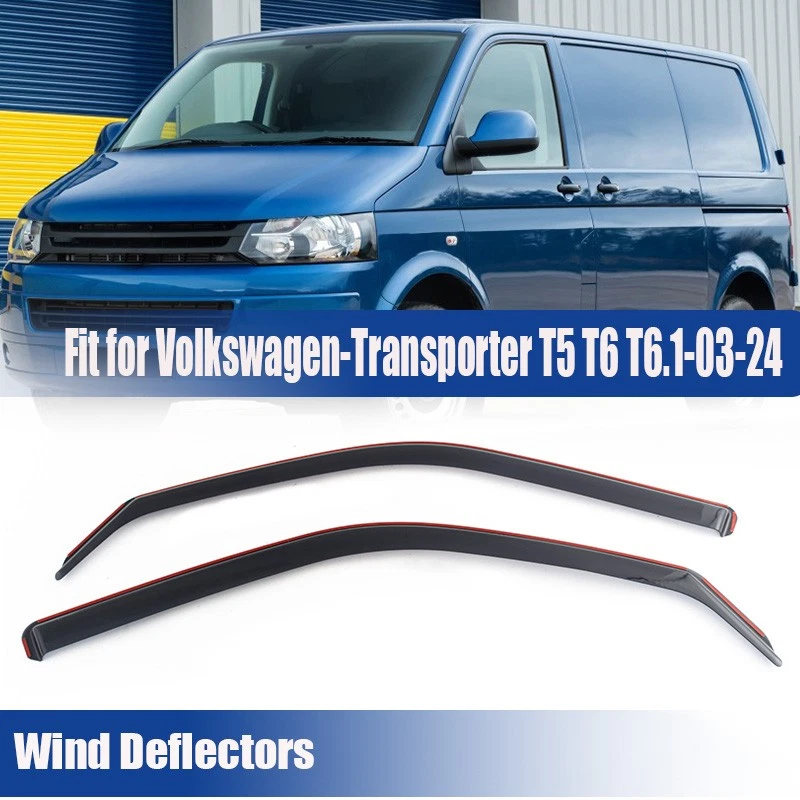 Rauchgrau Windabweiser für VW Transporter T5 2003-2015&T6 2015-2020 & T6.1 2020- - Bild 4 von 4