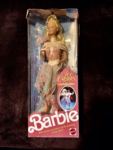 Barbie Ice Capades Doll Mattel # 7365 Original Box Figure Skate Vintage 1989