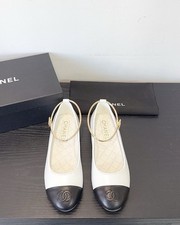 Chanel Leder Ballerinas Flats CC Logo Gr.  40