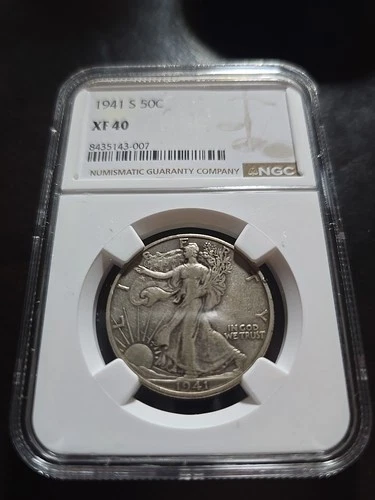 1941-S Walking Liberty Half Dollar NGC XF 40 SEMI KEY DATE