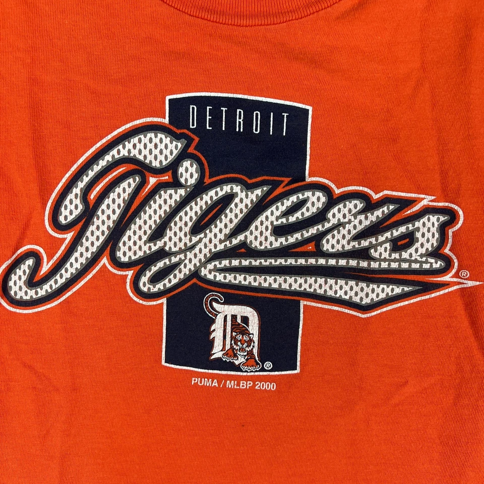 VTG Detroit Tigers T Shirt Youth Small (6–7) Baseball MLB Spellout Puma Y2K 00s - Image 2 of 4