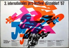 INTERNATIONALES AMATEUR JAZZ FESTIVAL - 1967 - Poster - Düsseldorf