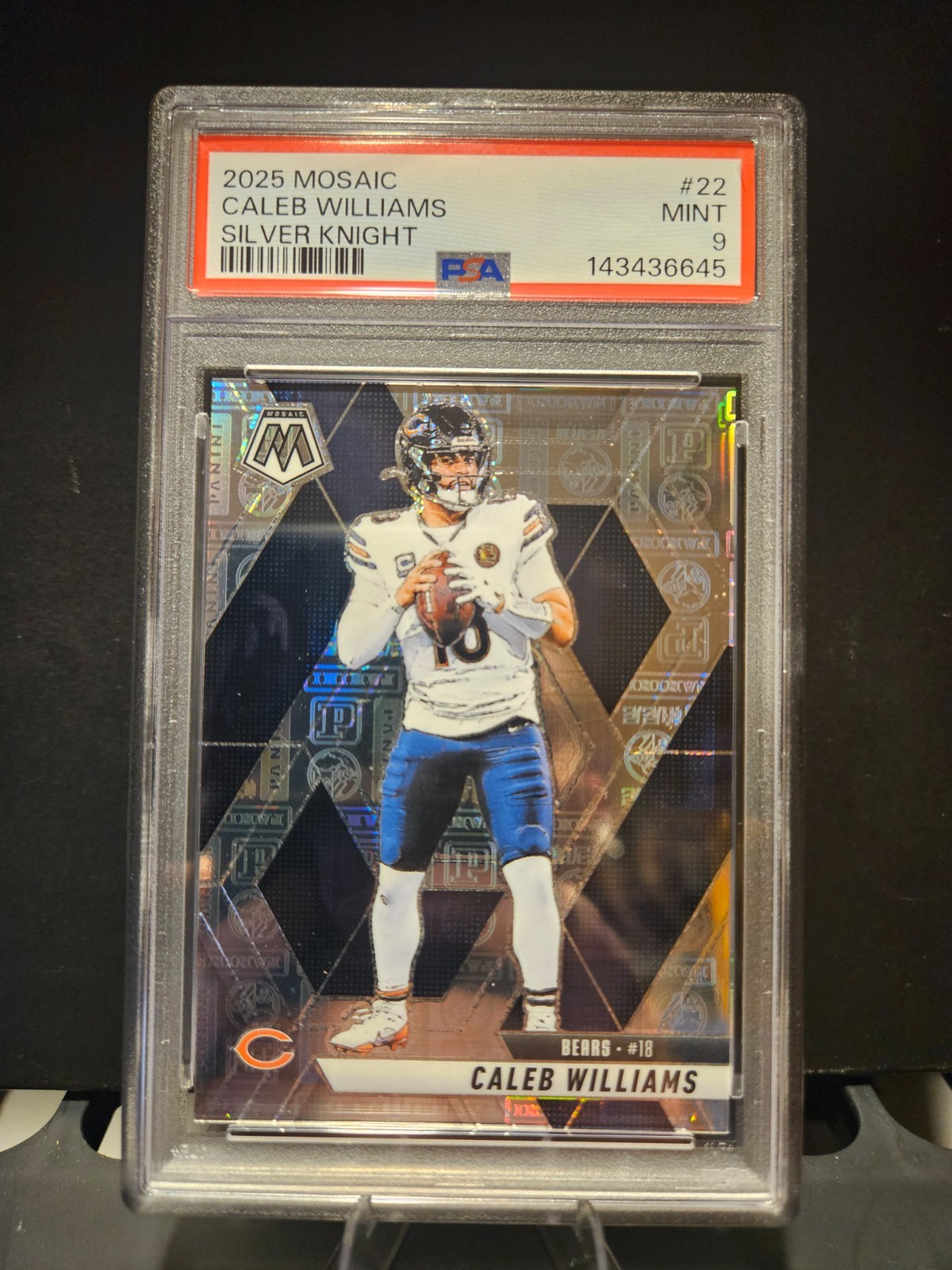 2025 Panini Mosaic - Caleb Williams #22 Silver Knight Prizm /149