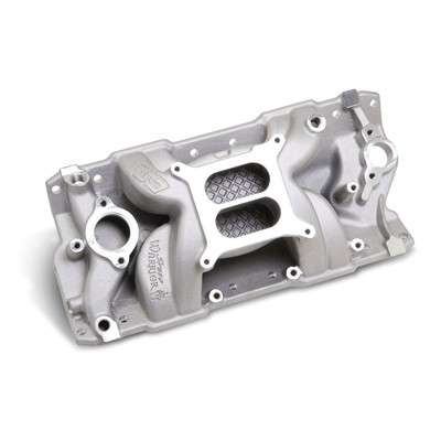 Weiand Intake Manifold 8501WND; Speed Warrior Dual Plane 1500-6700 Alum for SBC