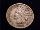 1861 Indian Head Cent, Copper Nickel, Very Good grade