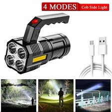 Super Bright 22000LM LED Flashlight High Powered Torch USB Rechargeable Lamp