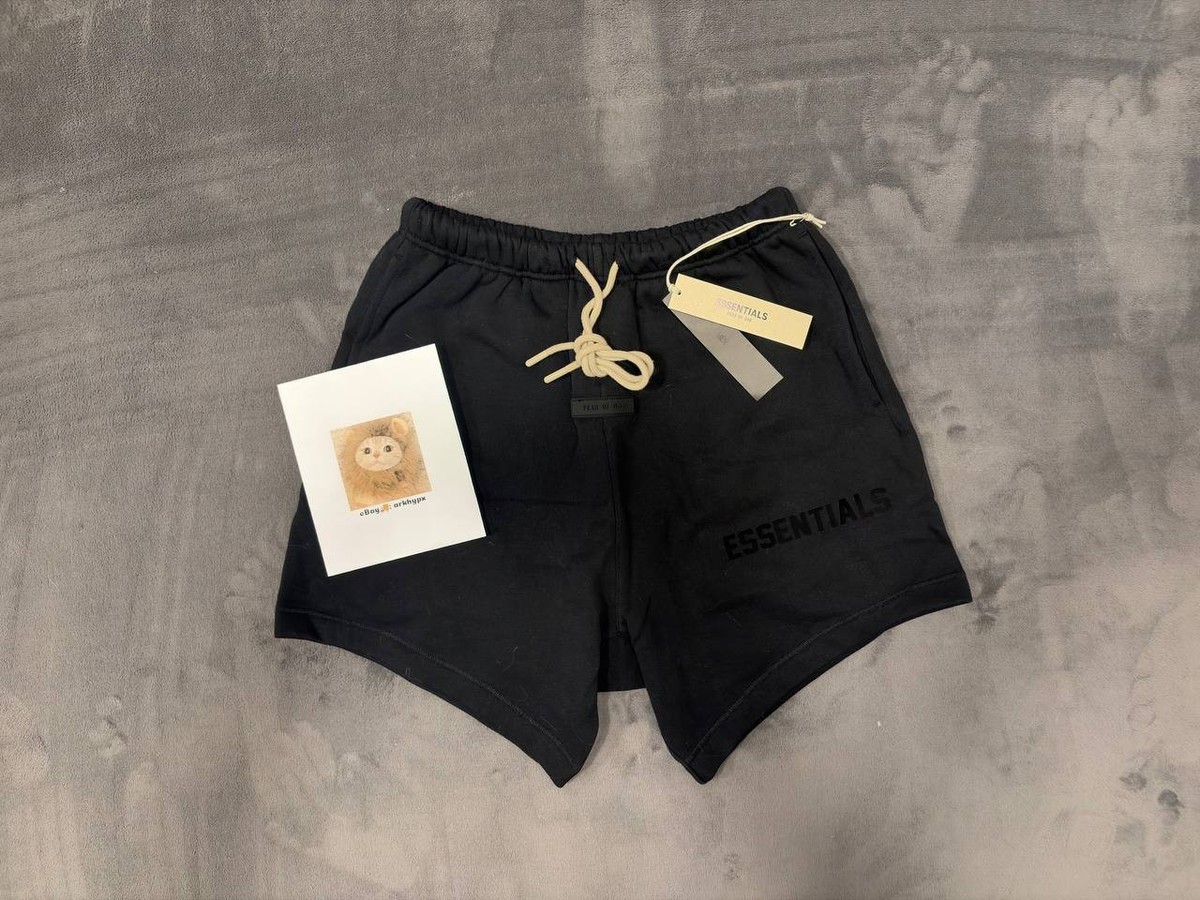Fear Of God Essentials Shorts Jet Black - NEW WITH TAGS (XS-XL) | eBay