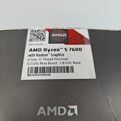 Procesador AMD Ryzen 5 7600 (5,1 GHz, 6 núcleos, zócalo AM5) en caja - Imagen 4 de 4