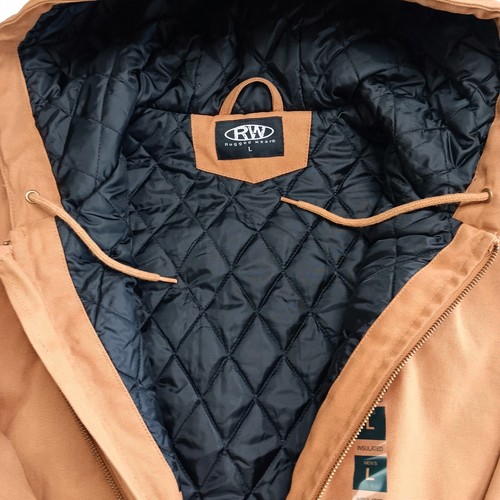 Chaqueta de trabajo con capucha RW Rugged Wear para hombre color tostado L resistente - Imagen 4 de 7