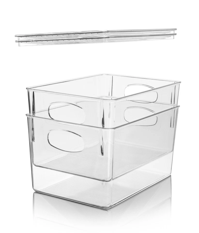Sorbus Clear Plastic Storage Bins with Lid- Organizer Box Containers for Kitchen - Imagem 3 de 4