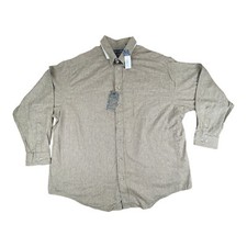 ROUNDTREE  YORKE Brown Blue Portuguese Flannel Shirt Mens 2X Big Man NWT